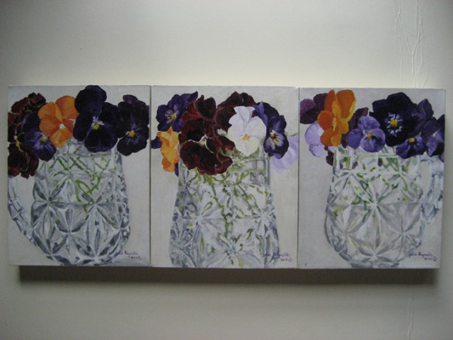 Pansies In A Cream Jug